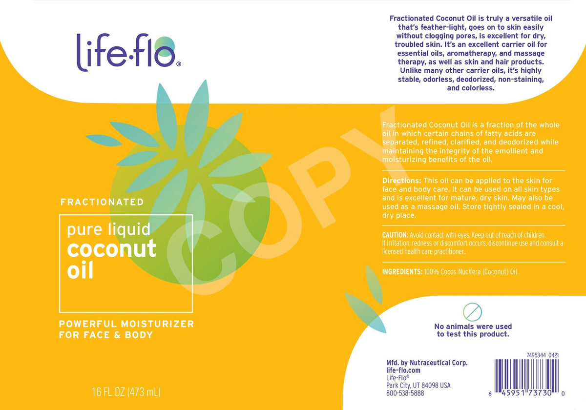 LifeFlo Coconut Oil, Fractionated 16 oz Liquid