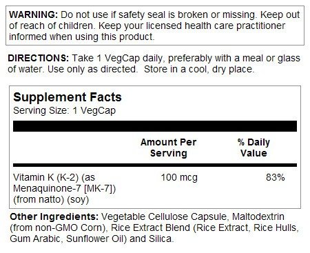 Kal K-2 100 mcg 60 VegCap