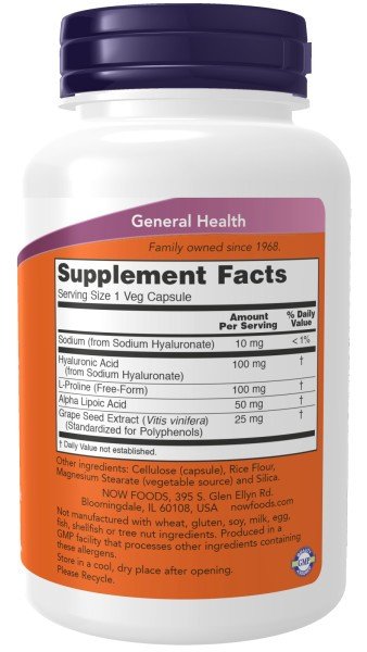 Now Foods Hyaluronic Acid 100 mg 120 VegCap