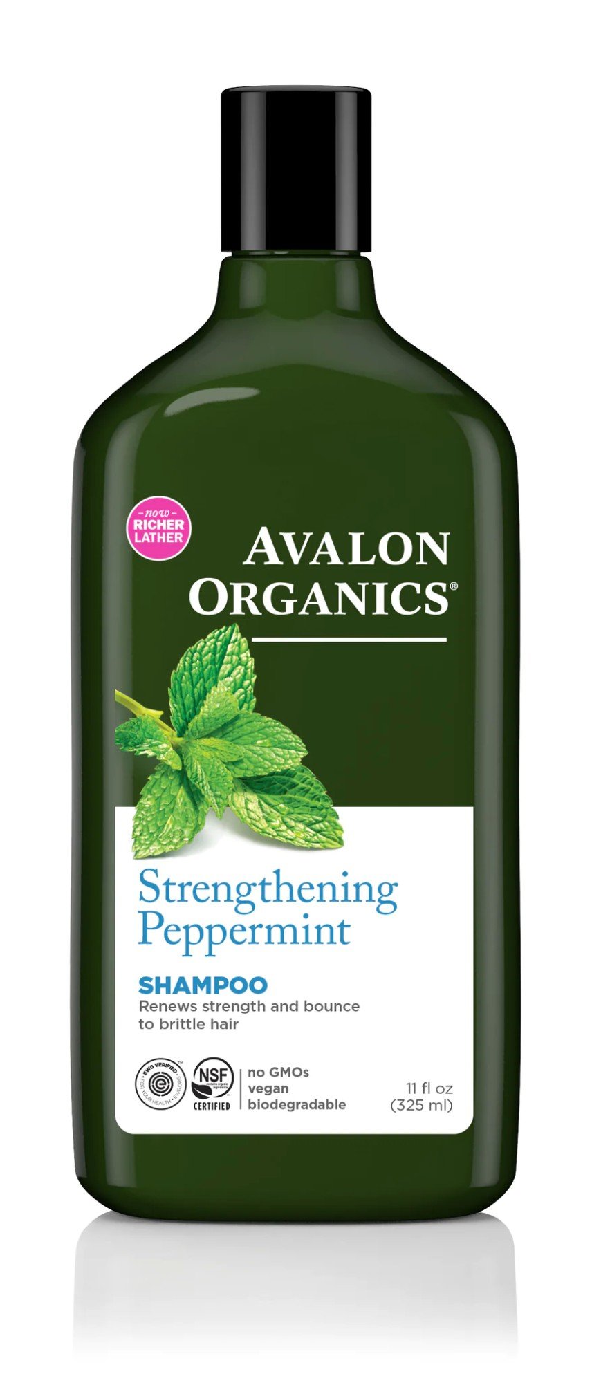 Avalon Organics Strengthening Peppermint Shampoo 11 oz Liquid