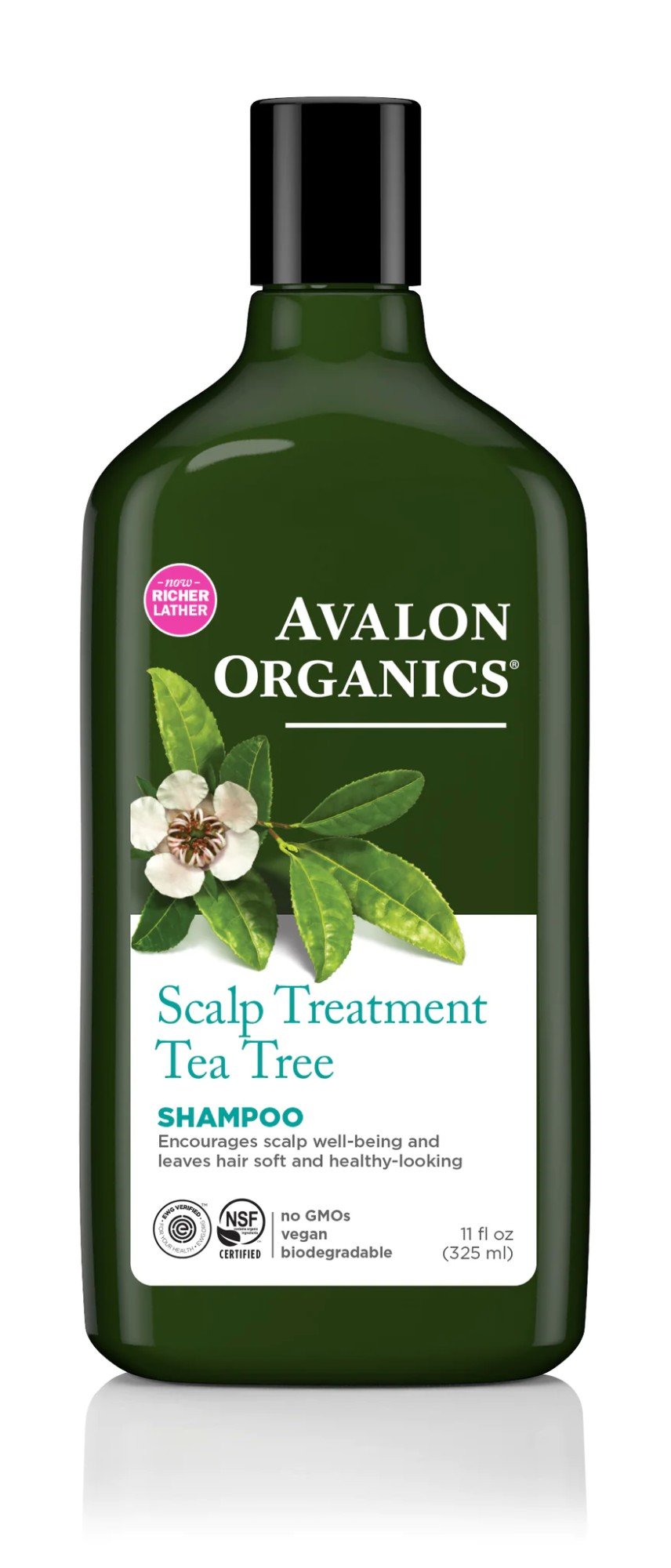 Avalon Organics Scalp Treatment Tea Tree Shampoo 11 oz Liquid
