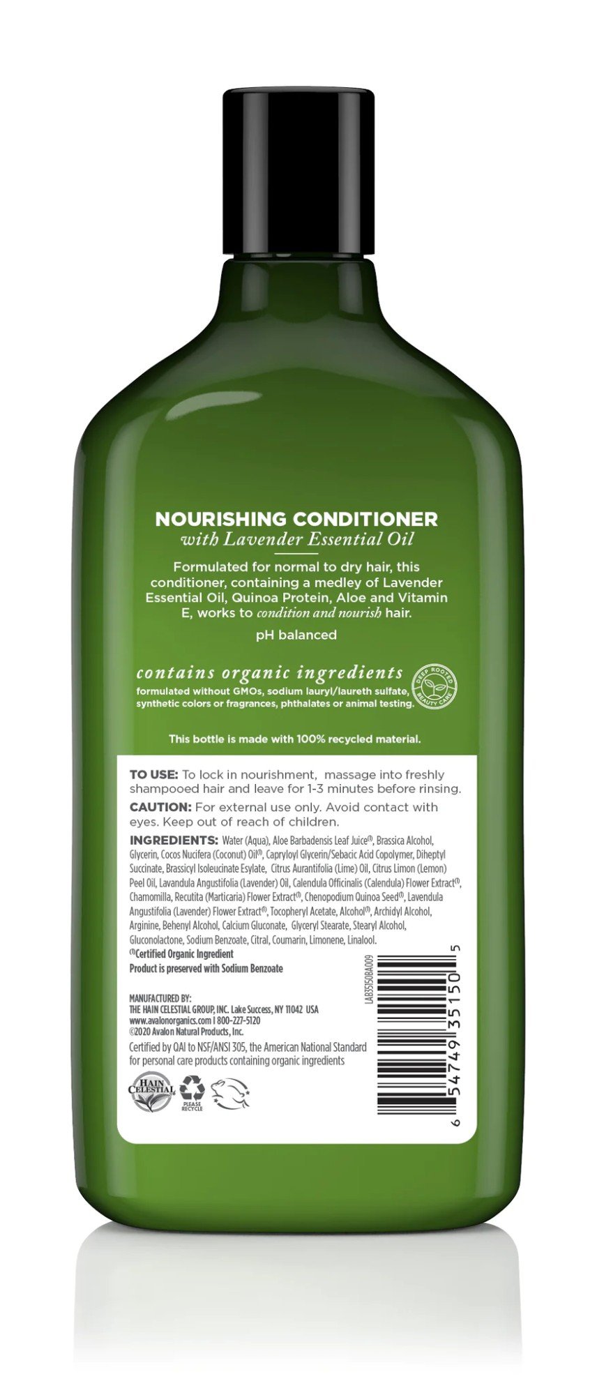 Avalon Organics Nourishing Lavender Conditioner 11 oz Liquid