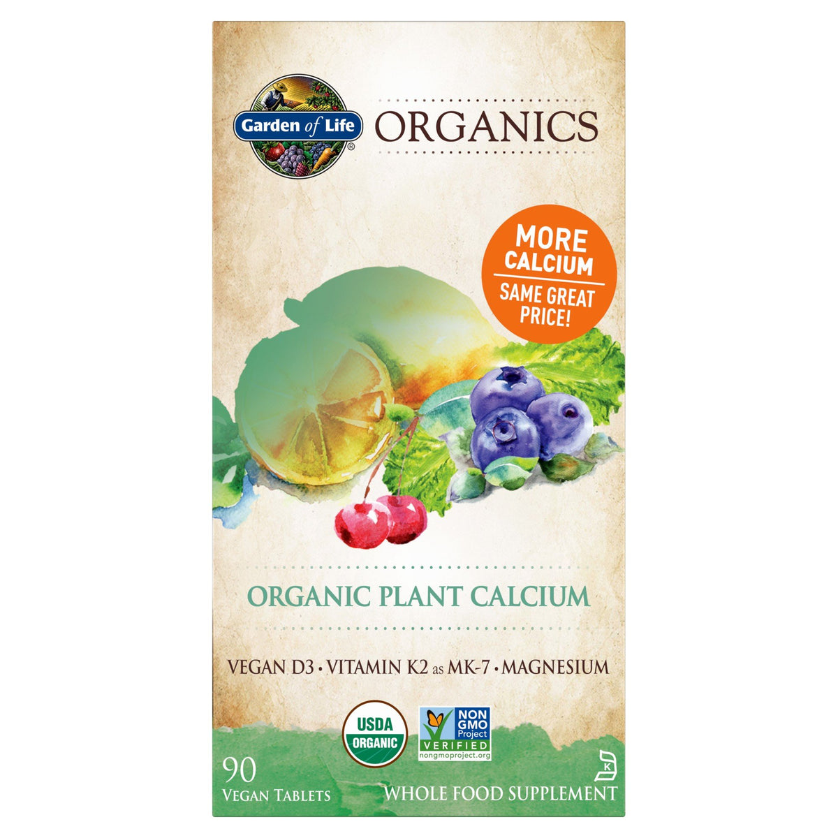 Garden of Life Garden of Life Organics Plant Calcium 90 Tablet