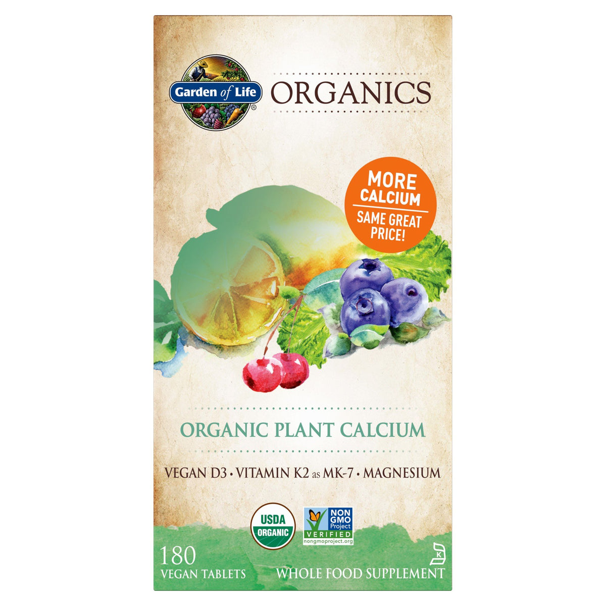 Garden of Life Garden of Life Organics Plant Calcium 180 Tablet