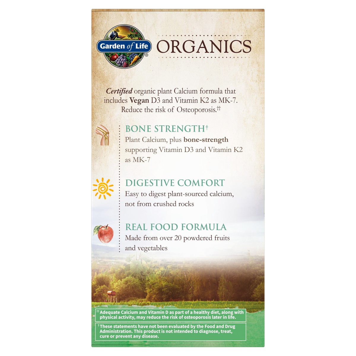 Garden of Life Garden of Life Organics Plant Calcium 180 Tablet