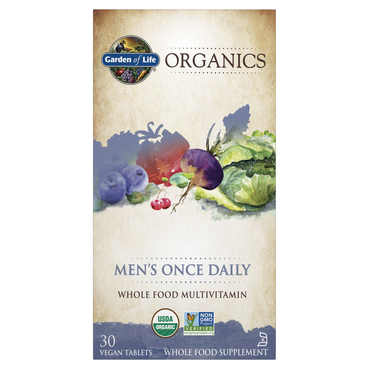 Garden of Life Garden of Life Organics Men&#39;s Once Daily 30 Tablet