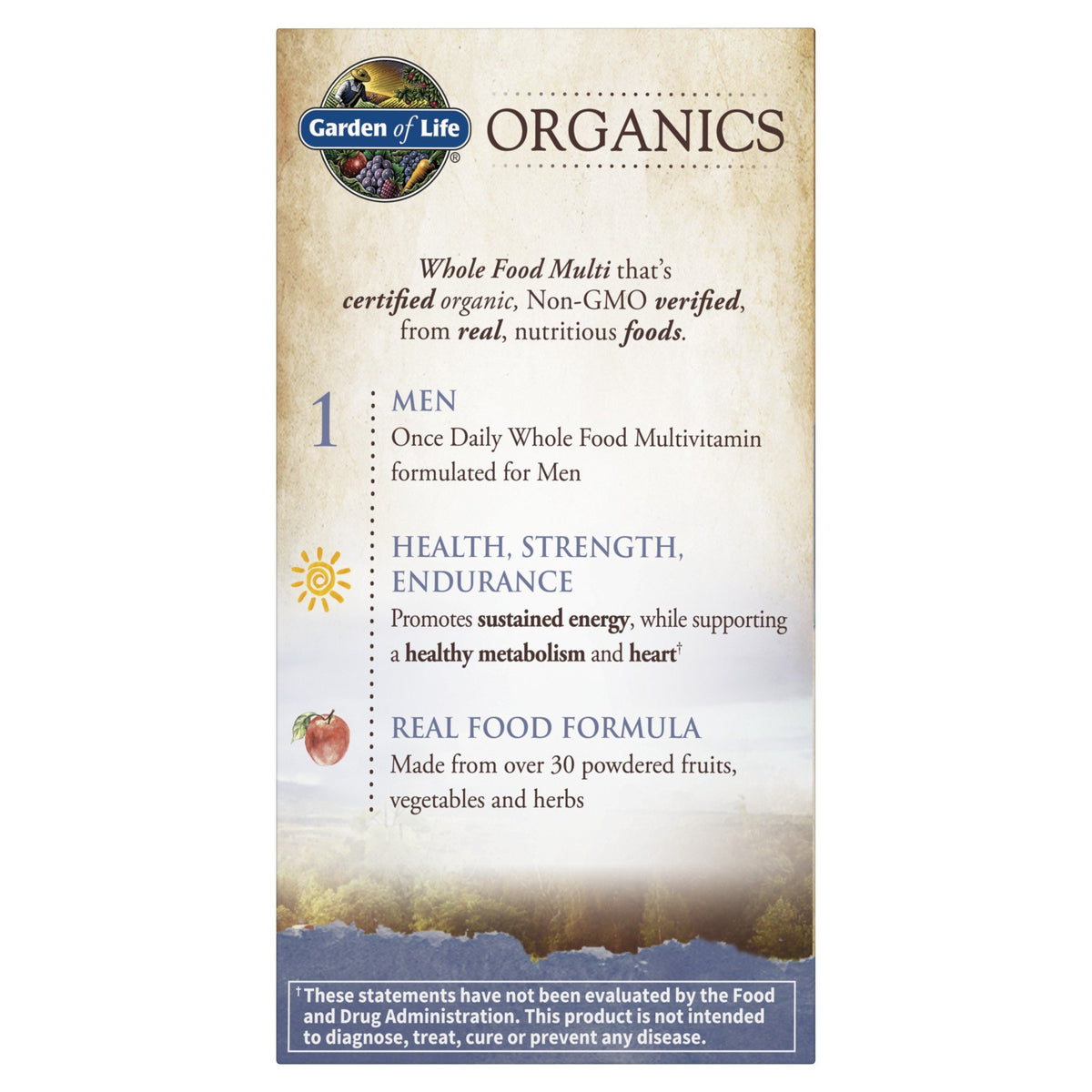 Garden of Life Garden of Life Organics Men&#39;s Once Daily 30 Tablet