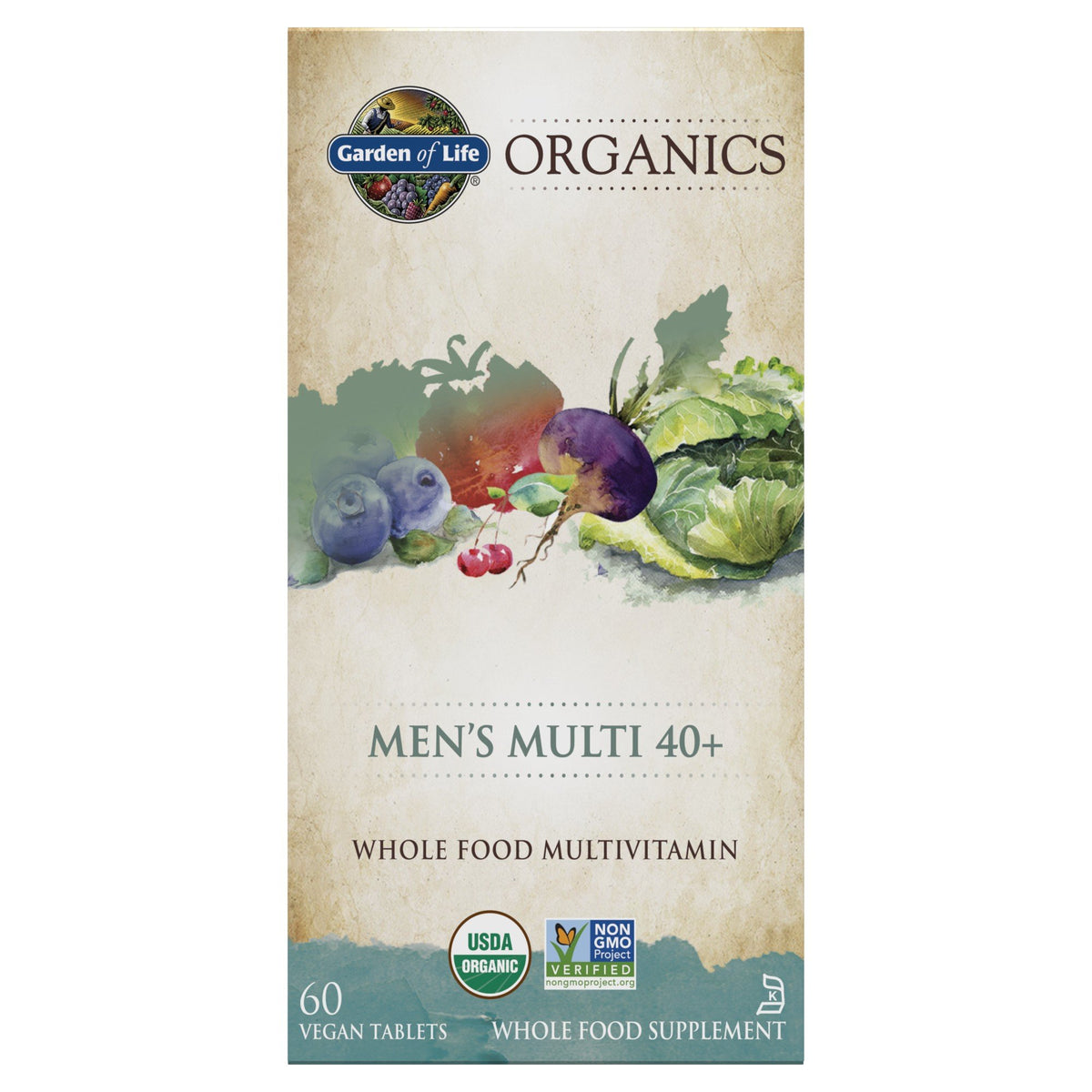 Garden of Life Garden of Life Organics Men&#39;s Multi 40+ 60 Tablet