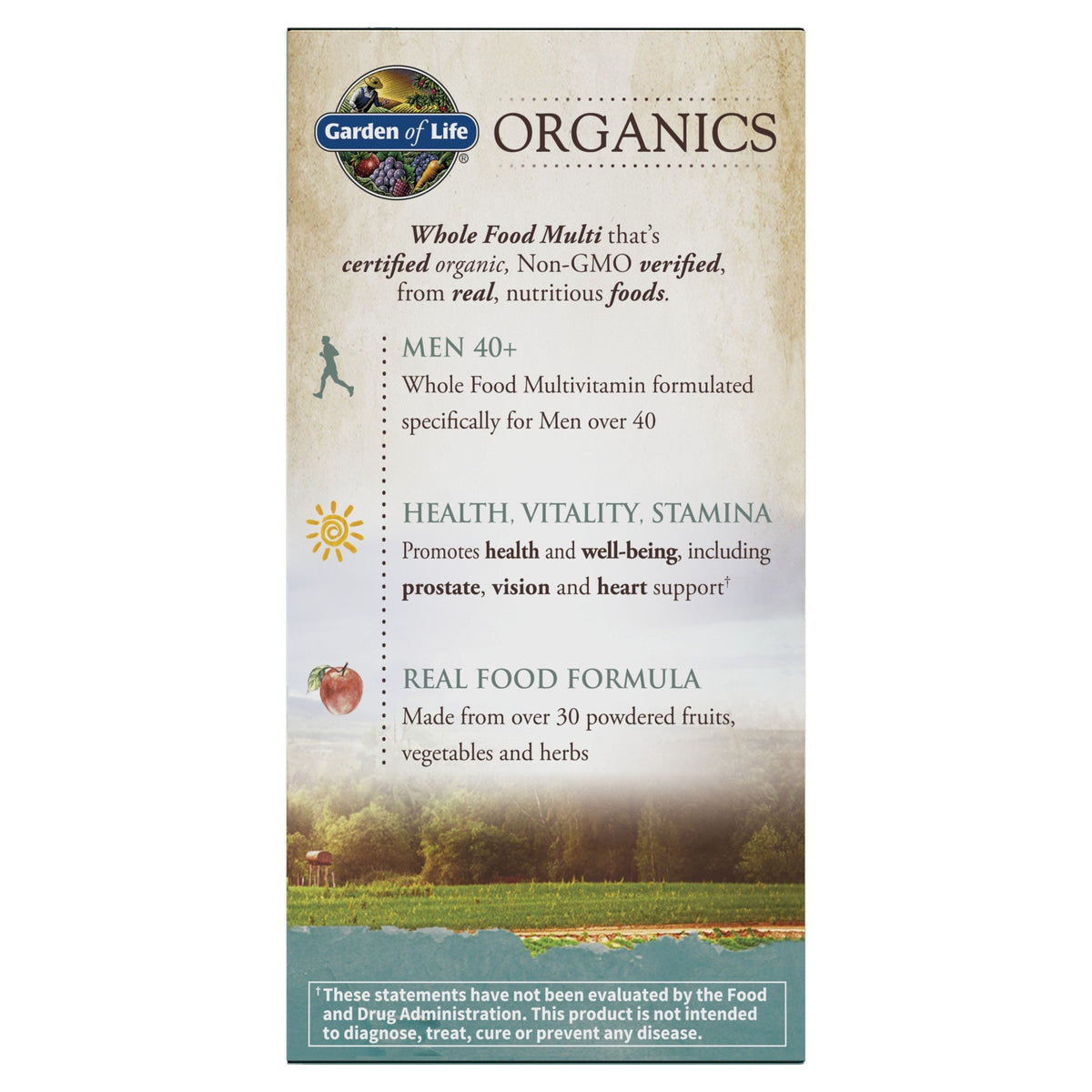 Garden of Life Garden of Life Organics Men&#39;s Multi 40+ 60 Tablet