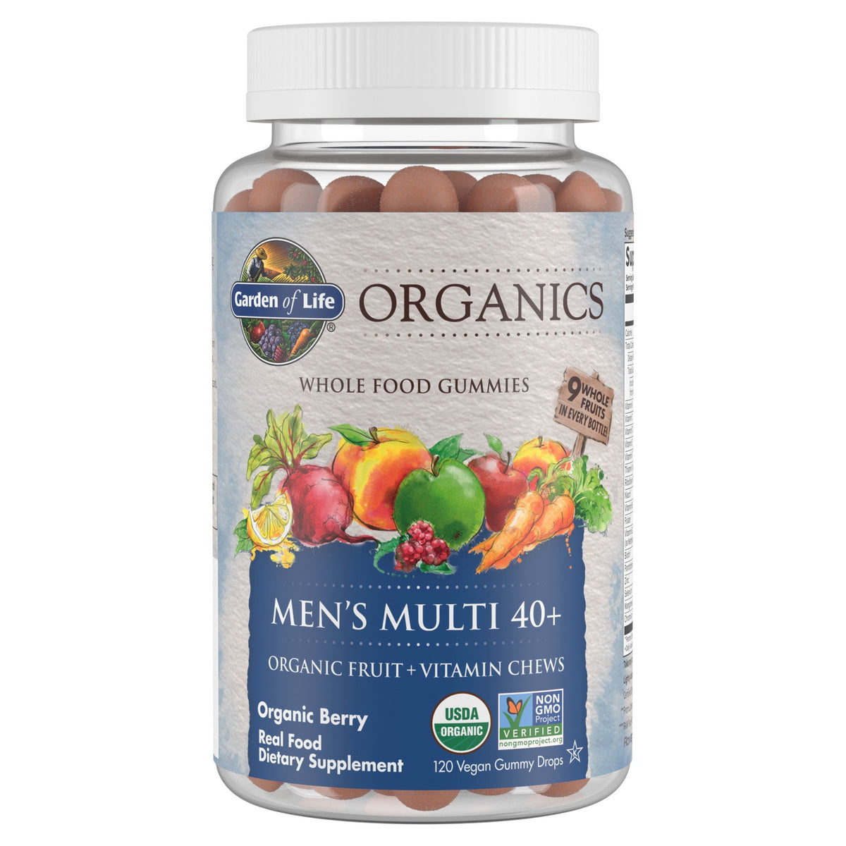 Garden of Life Garden of Life Organics Organic Fruit Gummies - Men's Multi 40+ Berry Flavor 120 Gummy