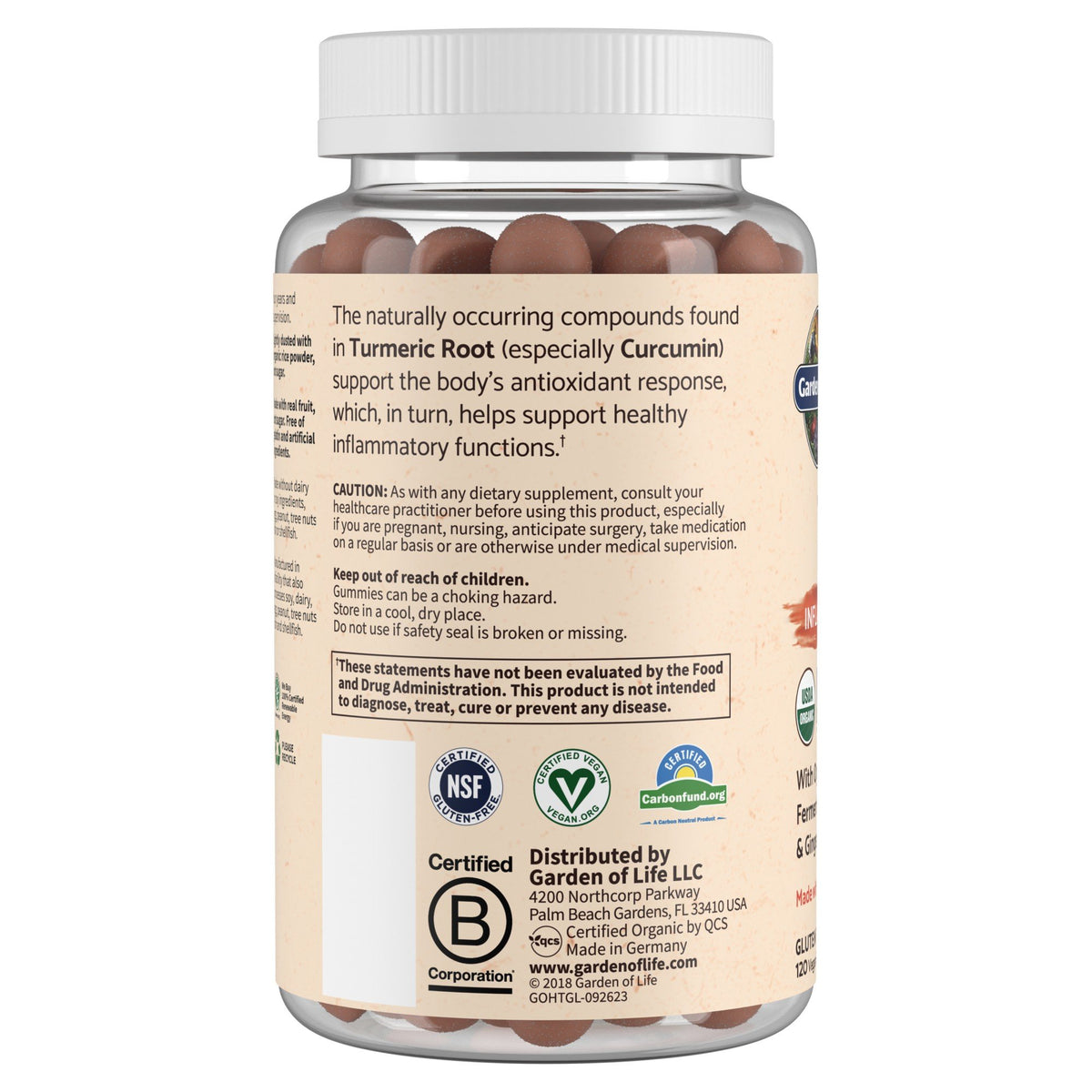 Garden of Life Garden of Life Organics Turmeric Gummy 120 Gummy