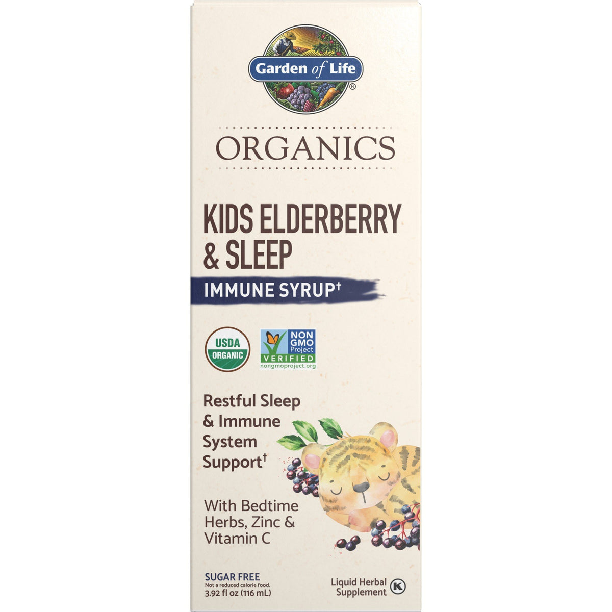 Garden of Life Garden of Life Organics KIDS Elderberry &amp; Sleep Immune Syrup 3.92 oz Liquid