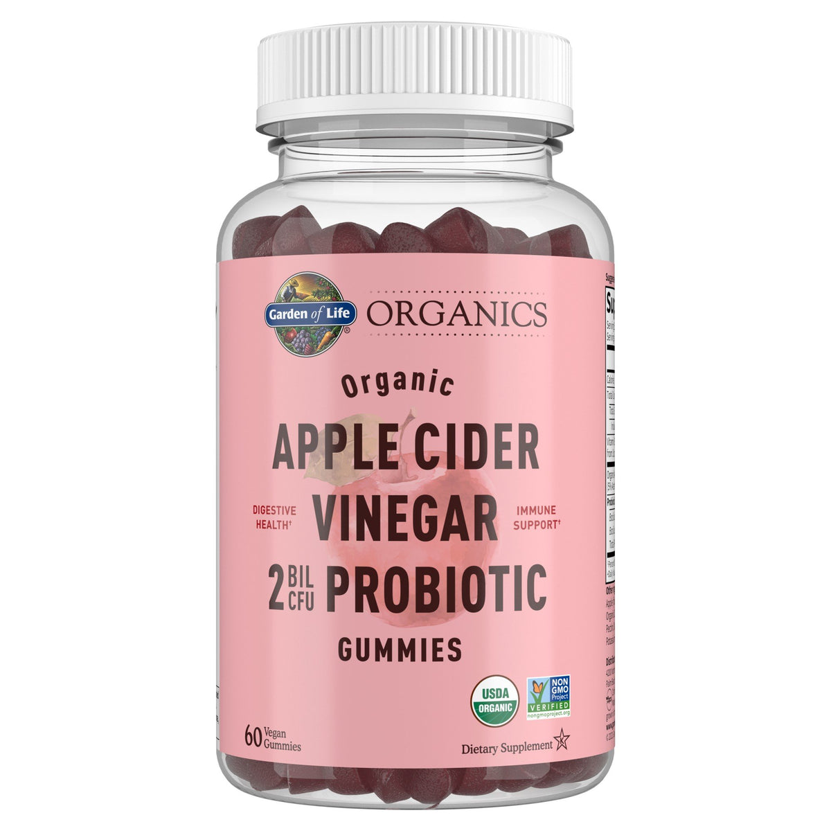 Garden of Life Garden of Life Organics Apple Cider Vinegar 2Bil CFU Probiotic Gummies 60 Gummy