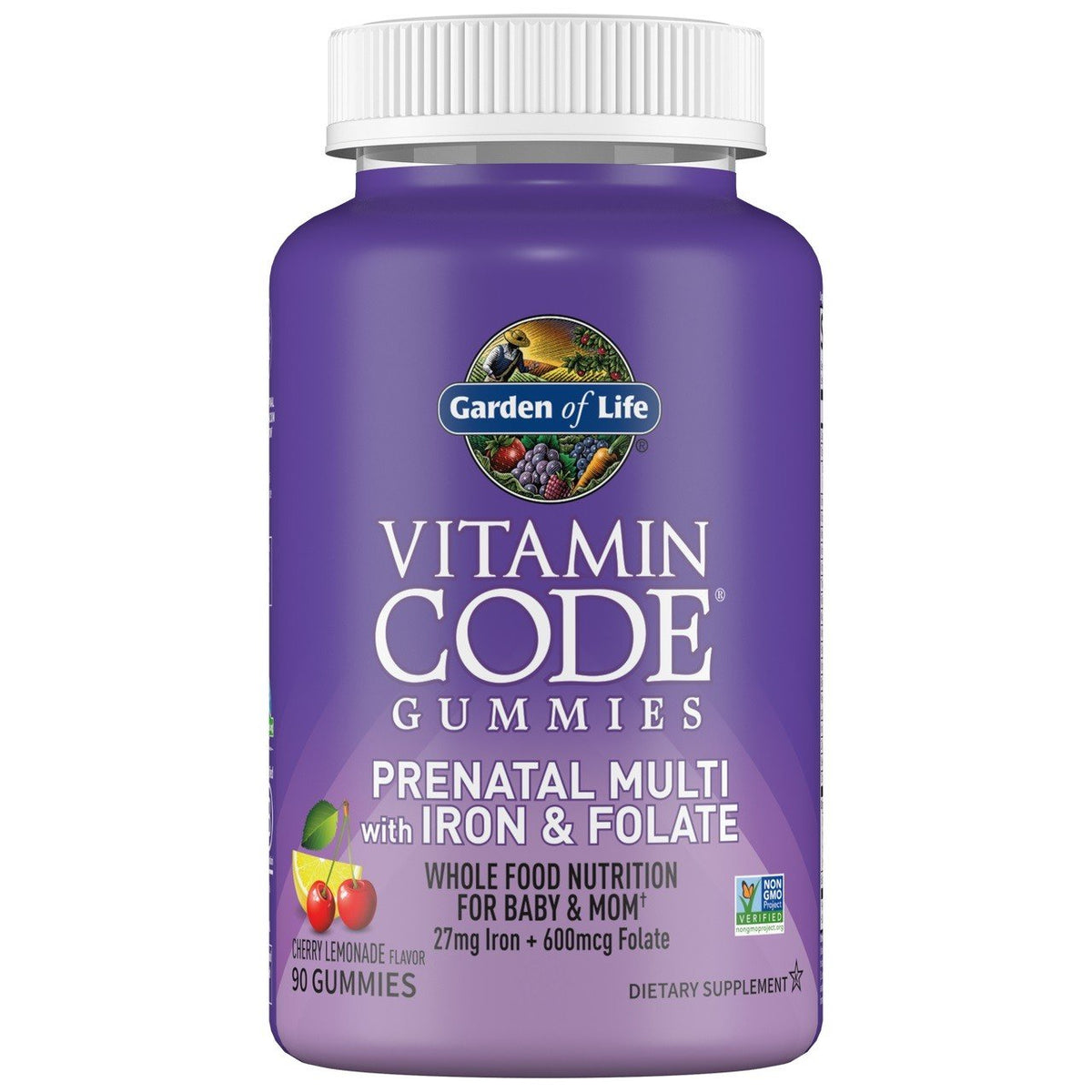 Garden of Life Vitamin Code Gummies Prenatal Multi with Iron & Folate 90 Gummy