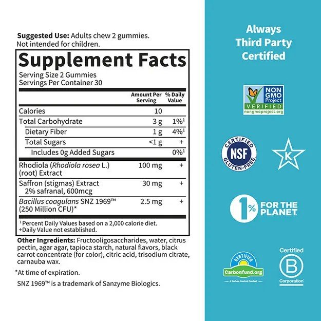 Garden of Life Herbals Stress Relief 60 Gummy