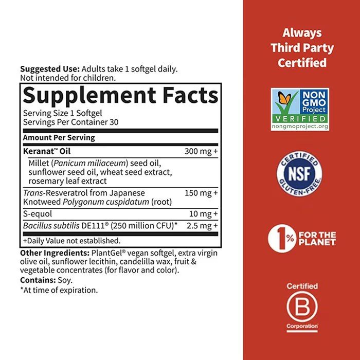 Garden of Life Herbals Menopause & Hair Growth 30 Softgel