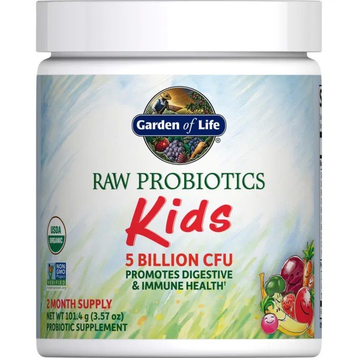 Garden of Life Organic Raw Probiotics Kids-5 Billion CFU-2 Month Supply 101.4 g(3.57 oz) Powder