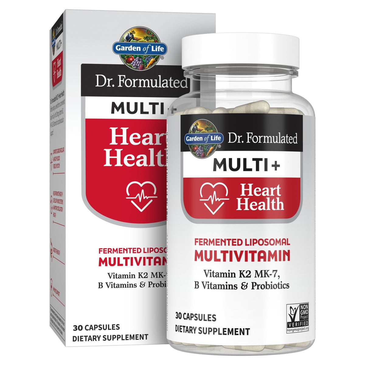 Garden of Life Dr. Formulated-Multi Plus-Heart Health-Fermented Liposomal Multivitamin 30 Capsule