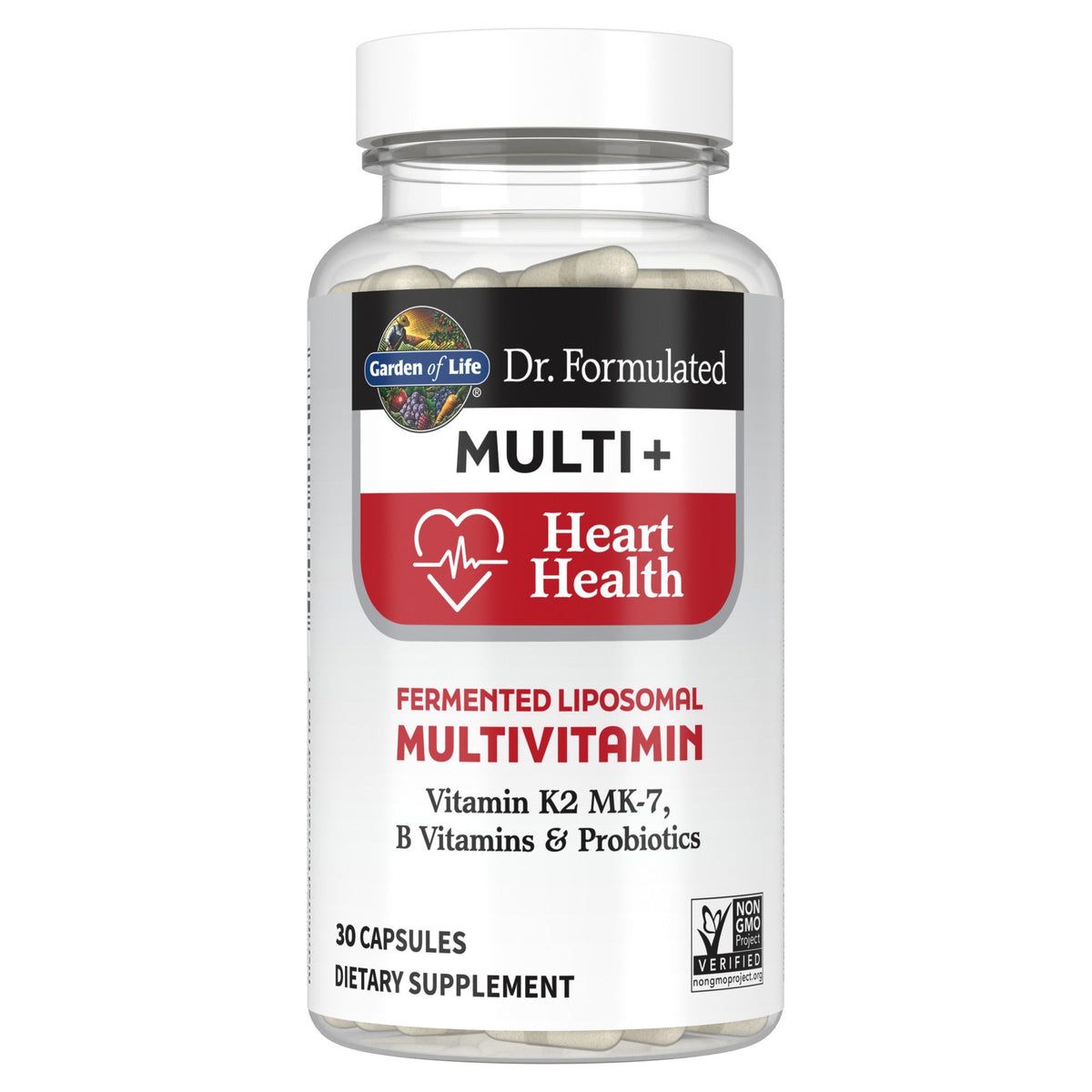 Garden of Life Dr. Formulated-Multi Plus-Heart Health-Fermented Liposomal Multivitamin 30 Capsule