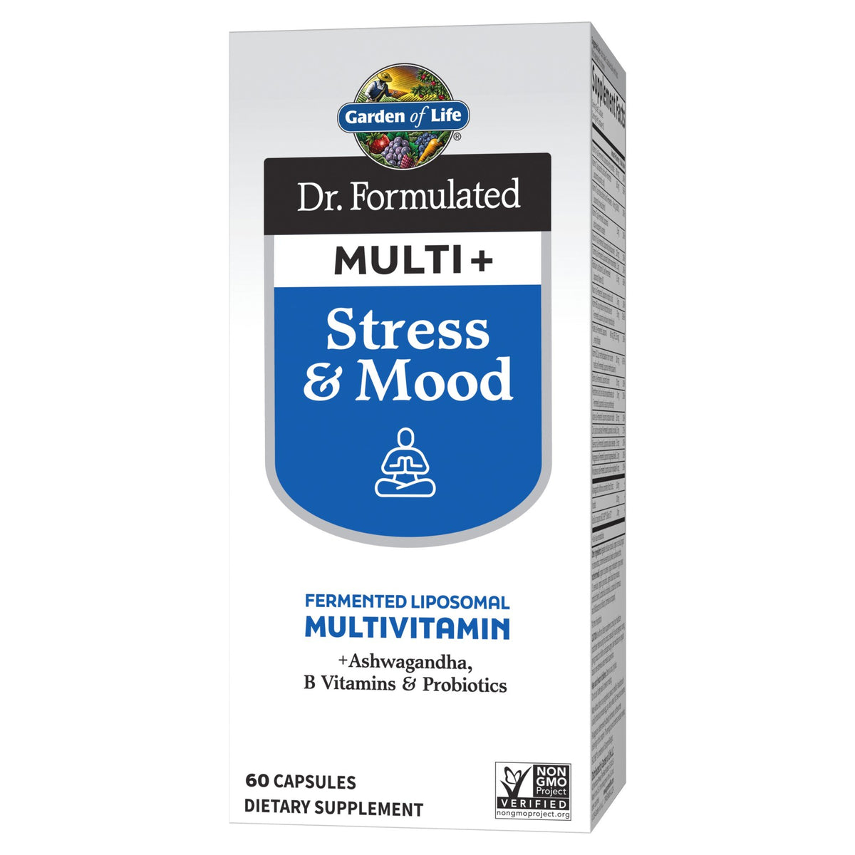 Garden of Life Dr. Formulated-Multi Plus-Stress &amp; Mood-Fermented Liposomal Multivitamin 60 Capsule