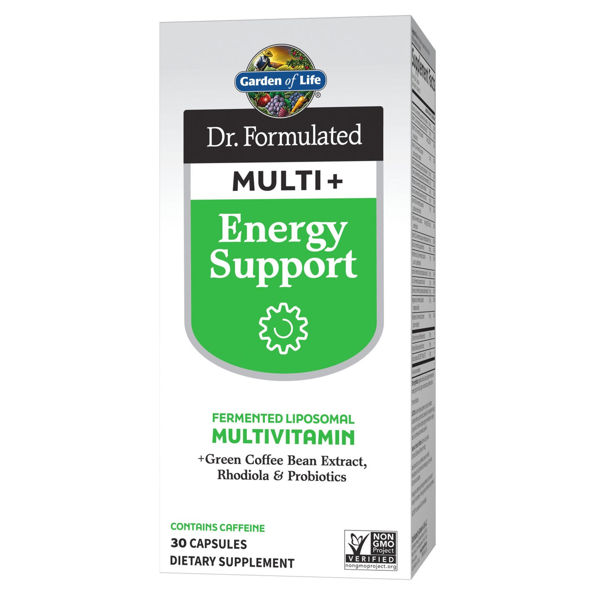 Garden of Life Dr. Formulated-Multi Plus-Energy Support-Fermented Liposomal Multivitamin-Contains Caffeine 30 Capsule