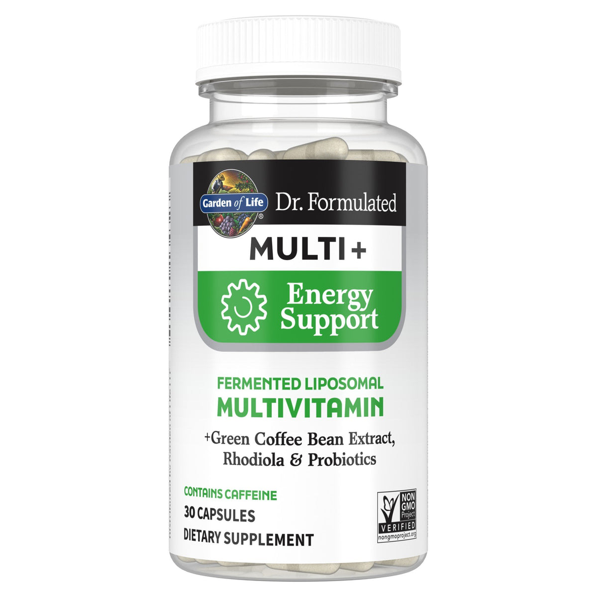 Garden of Life Dr. Formulated-Multi Plus-Energy Support-Fermented Liposomal Multivitamin-Contains Caffeine 30 Capsule