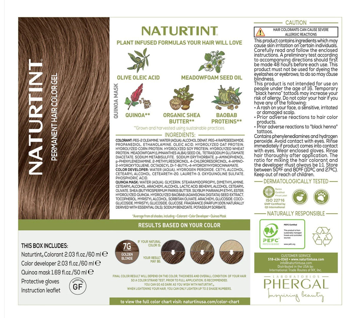 Naturtint Hair Color-7G/Golden Blonde 4.5 oz Liquid