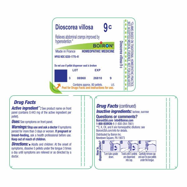 Boiron Dioscorea Villosa 9C Homeopathic Single Medicine For Pain 80 Pellet