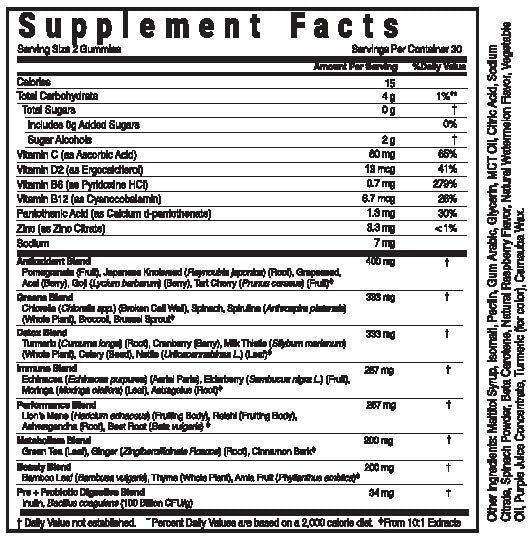 Zhou Nutrition Supergreens Gummy 60 Gummy