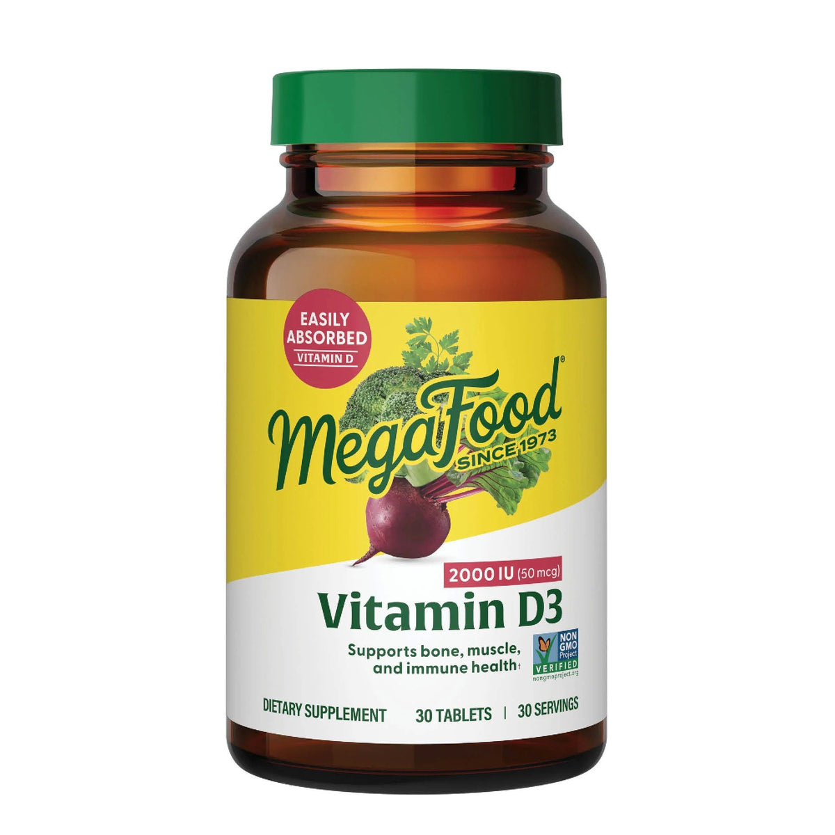 MegaFood Vitamin D-3 2000 IU 30 Tablet