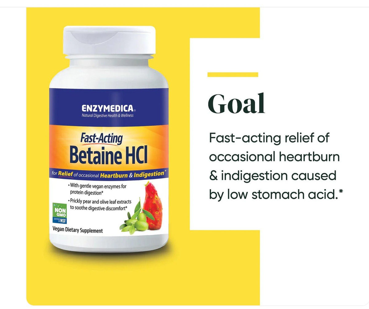 Enzymedica Betaine HCI 60 Capsule