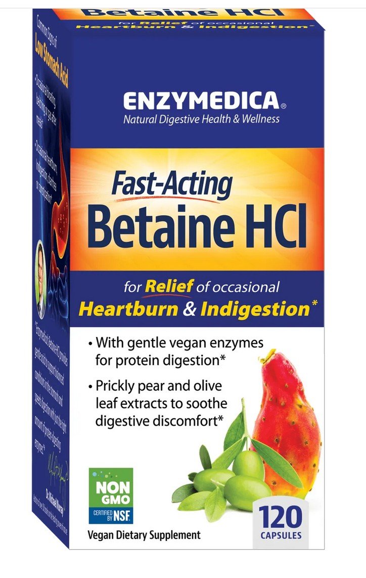 Enzymedica Betaine HCI 120 Capsule