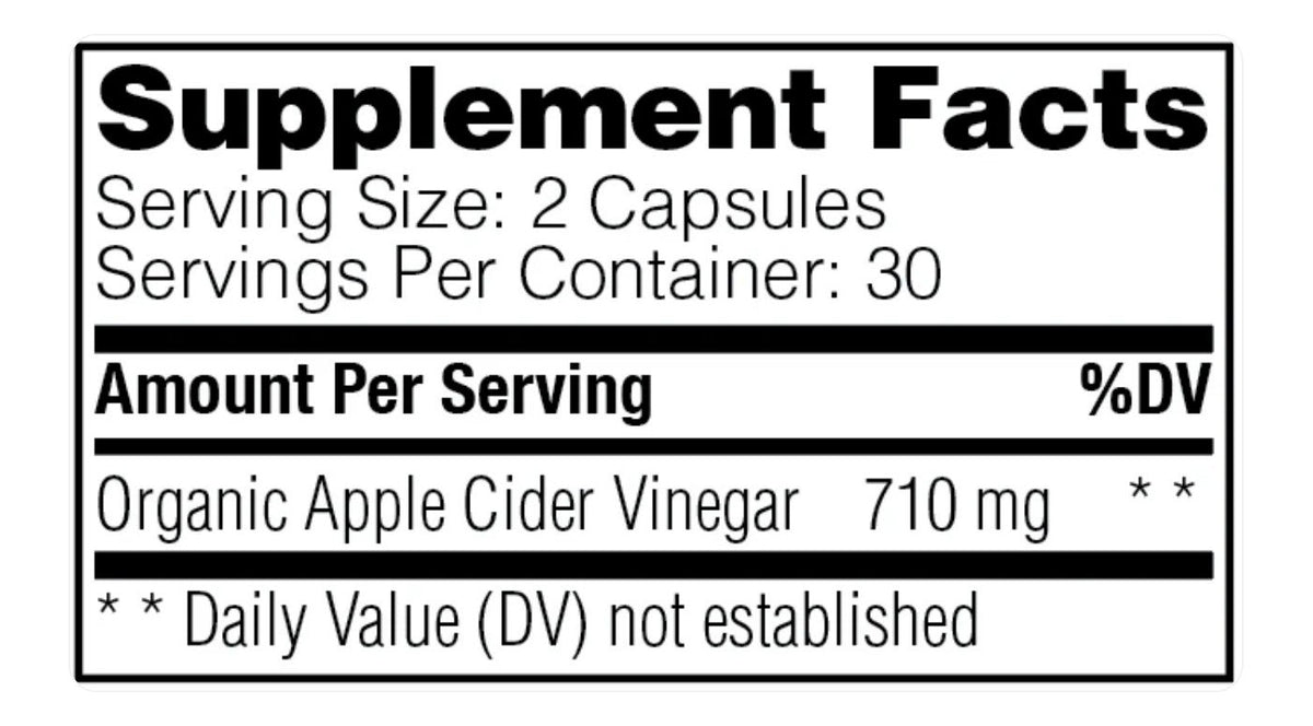 Enzymedica Apple Cider Vinegar 60 Capsule