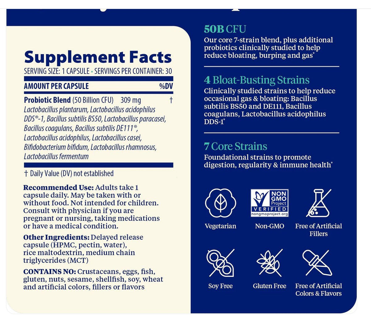 Enzymedica SubCulture Probiotic for Bloat 30 Capsule