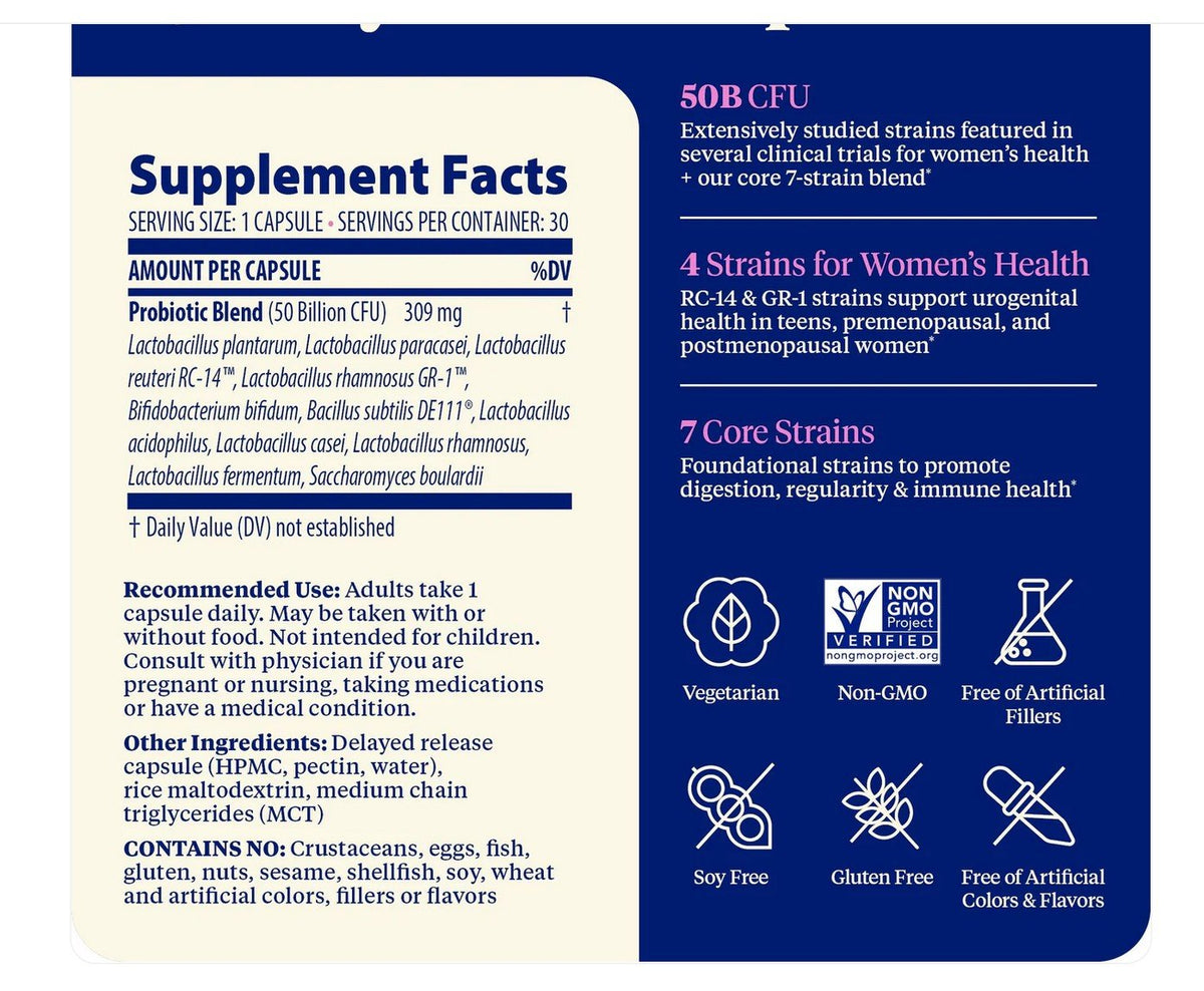 Enzymedica SubCulture Probiotic for Women 30 Capsule