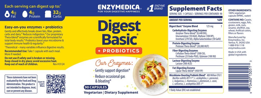 Enzymedica Digest Basic+Probiotics 90 Capsule