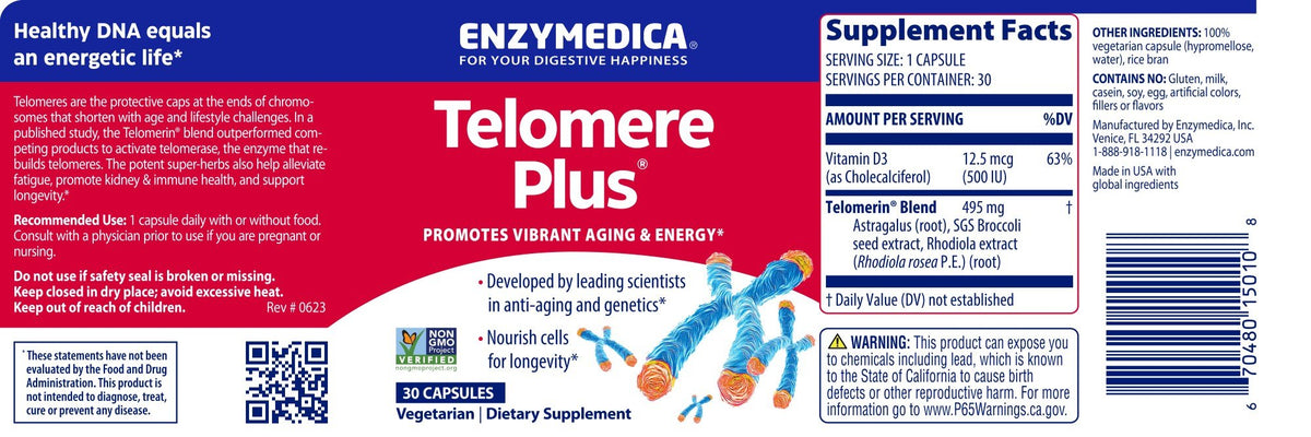 Enzymedica Telomere Plus 30 Capsule