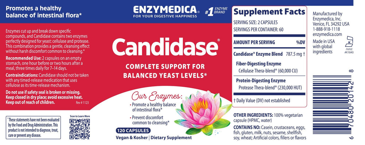 Enzymedica Candidase 120 Capsule