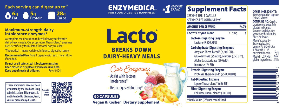 Enzymedica Lacto 90 Capsule