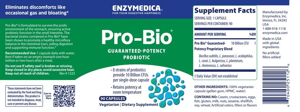 Enzymedica Pro Bio 90 Capsule