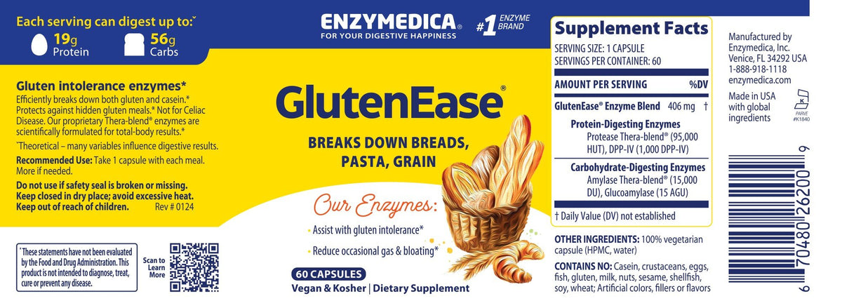 Enzymedica GlutenEase 60 Capsule