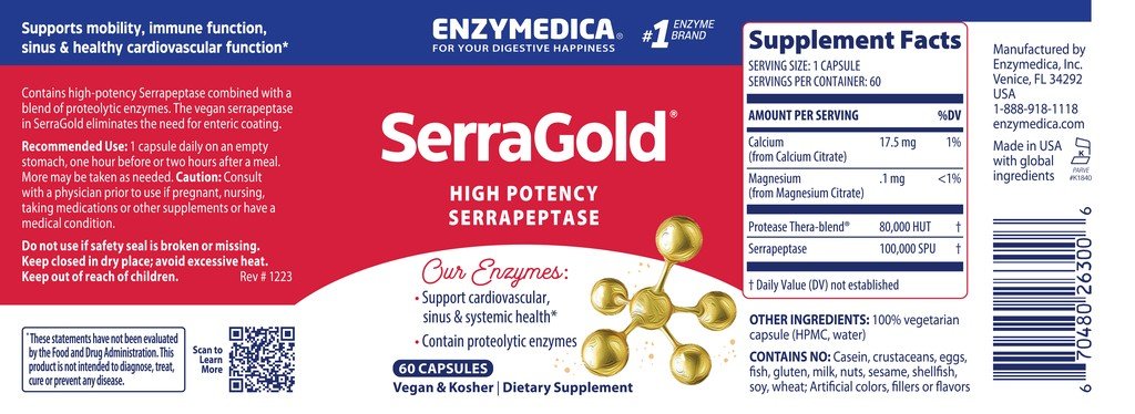 Enzymedica SerraGold 60 Capsule