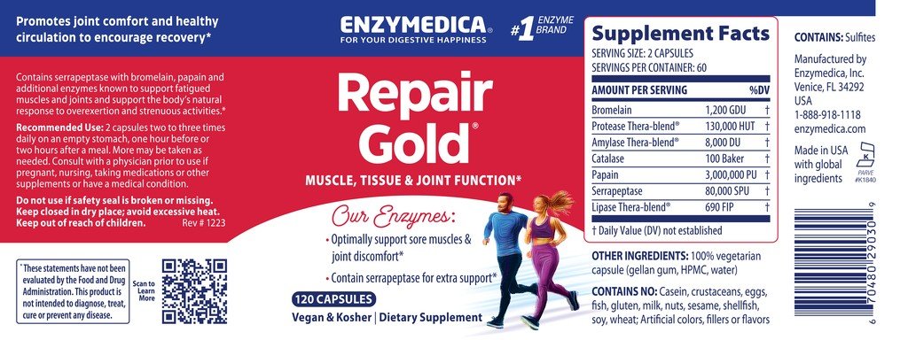 Enzymedica Repair Gold 120 Capsule