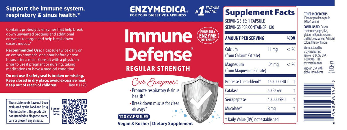 Enzymedica Enzyme Defense 120 Capsule