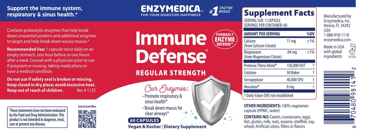 Enzymedica Enzyme Defense 60 Capsule