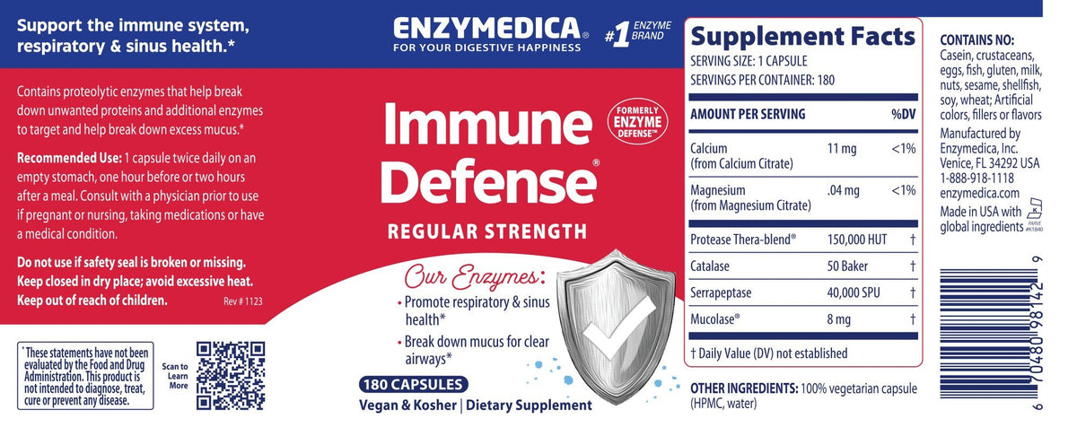 Enzymedica Immune Defense 180 Capsule