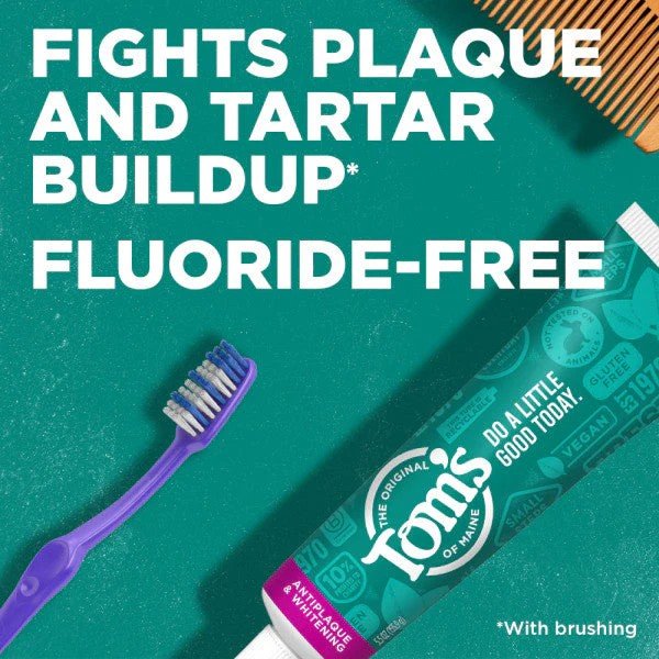 Tom's Of Maine Fluoride-Free Antiplaque & Whitening Peppermint Natural Toothpaste 1 oz Toothpaste