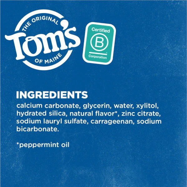 Tom's Of Maine Fluoride-Free Antiplaque & Whitening Peppermint Natural Toothpaste 1 oz Toothpaste
