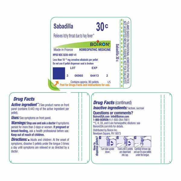 Boiron Sabadilla 30C Homeopathic Single Medicine For Allergy 80 Pellet