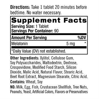 Natrol Melatonin 5mg Fast Dissolve Strawberry 90 Tablet